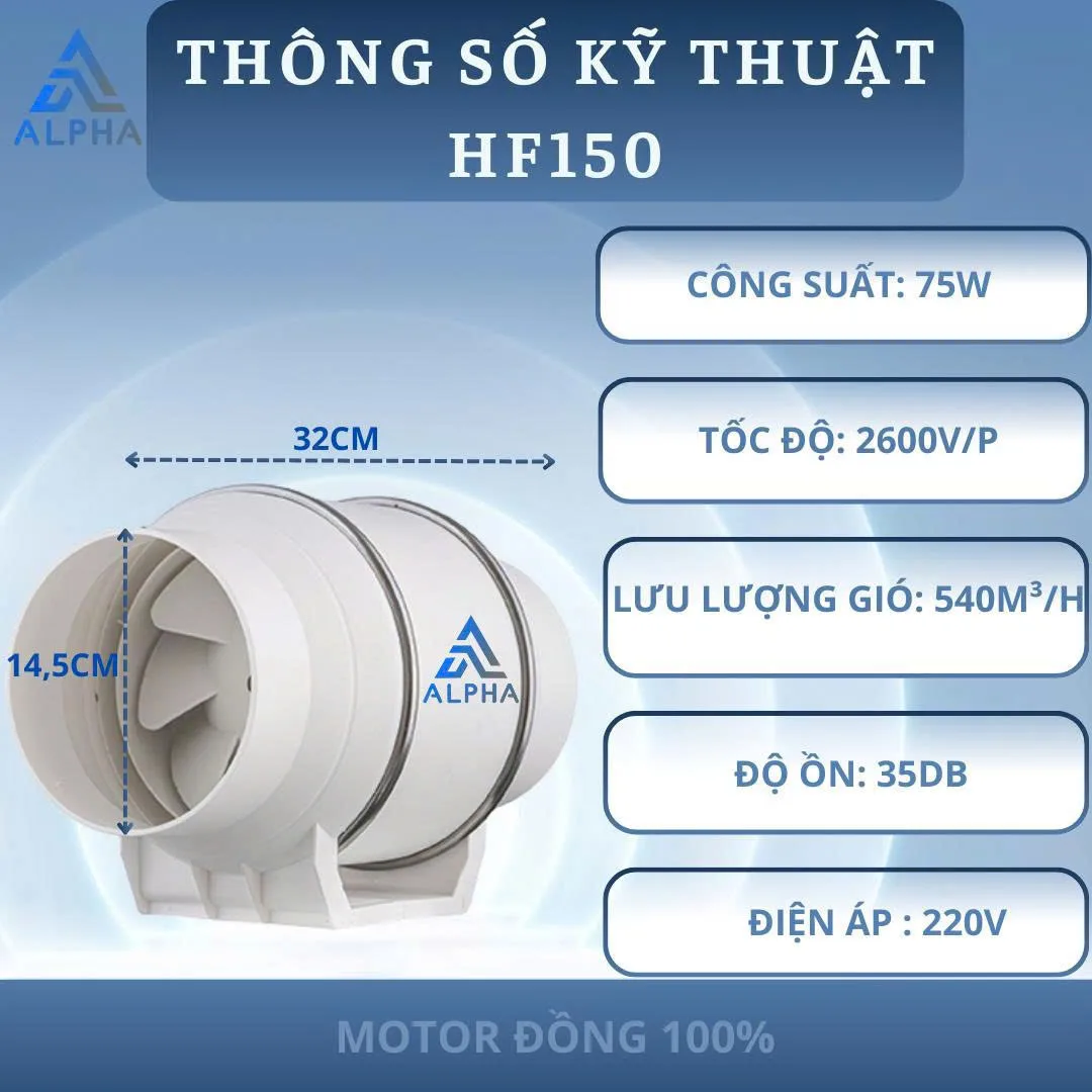 Quạt hút mùi ALPHA HF150