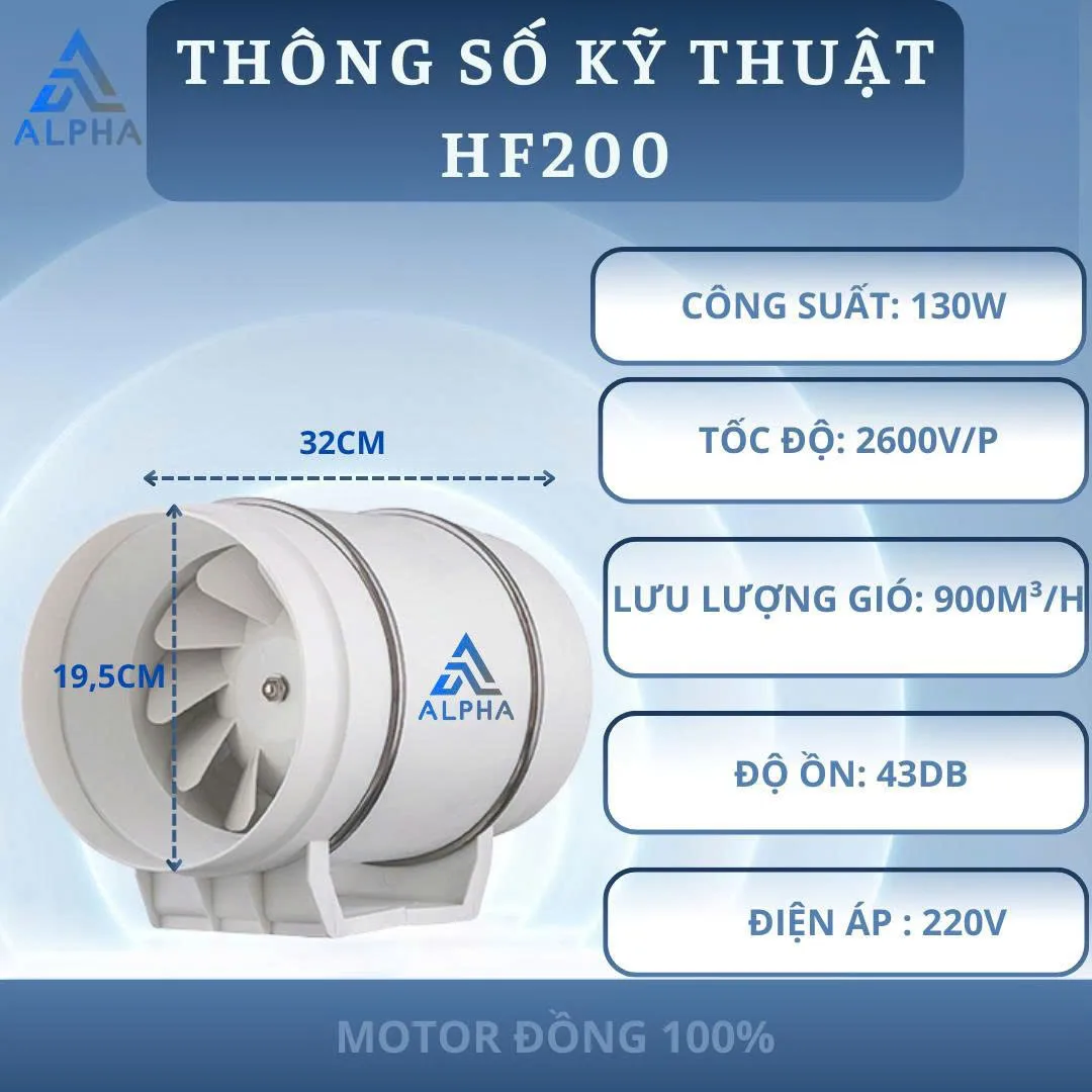 Quạt hút mùi ALPHA HF200