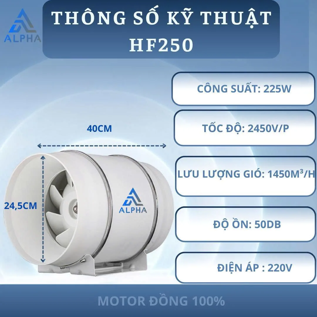 Quạt hút mùi ALPHA HF250