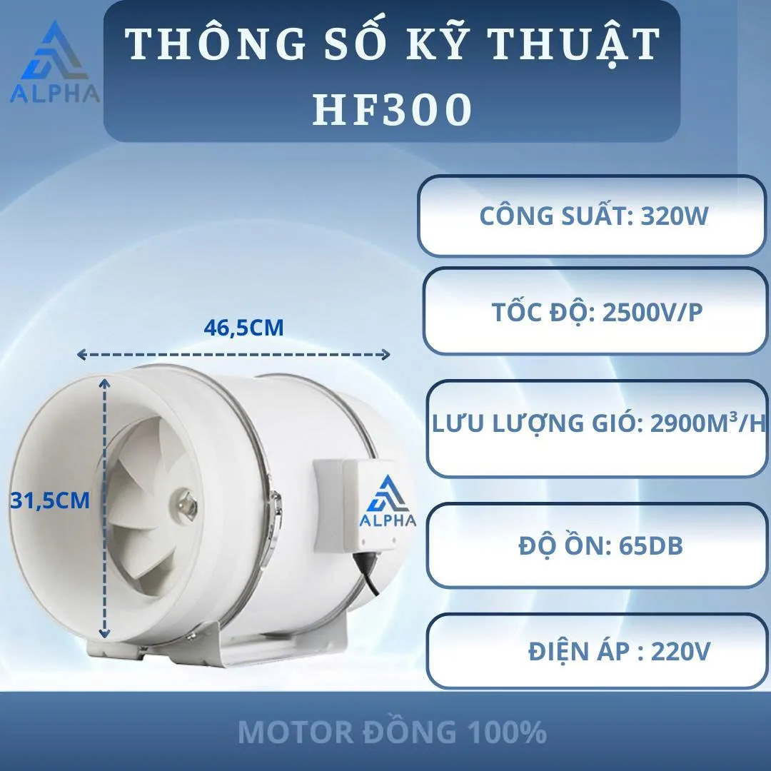 Quạt hút mùi ALPHA HF300